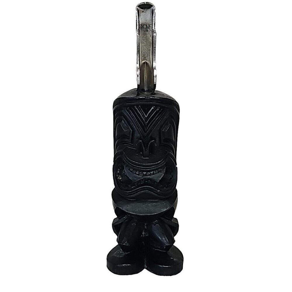 Tiki Bar Bottle Opener Ulani Hawaiian God Coco Joe Black Lava Hapa Wood Figurine